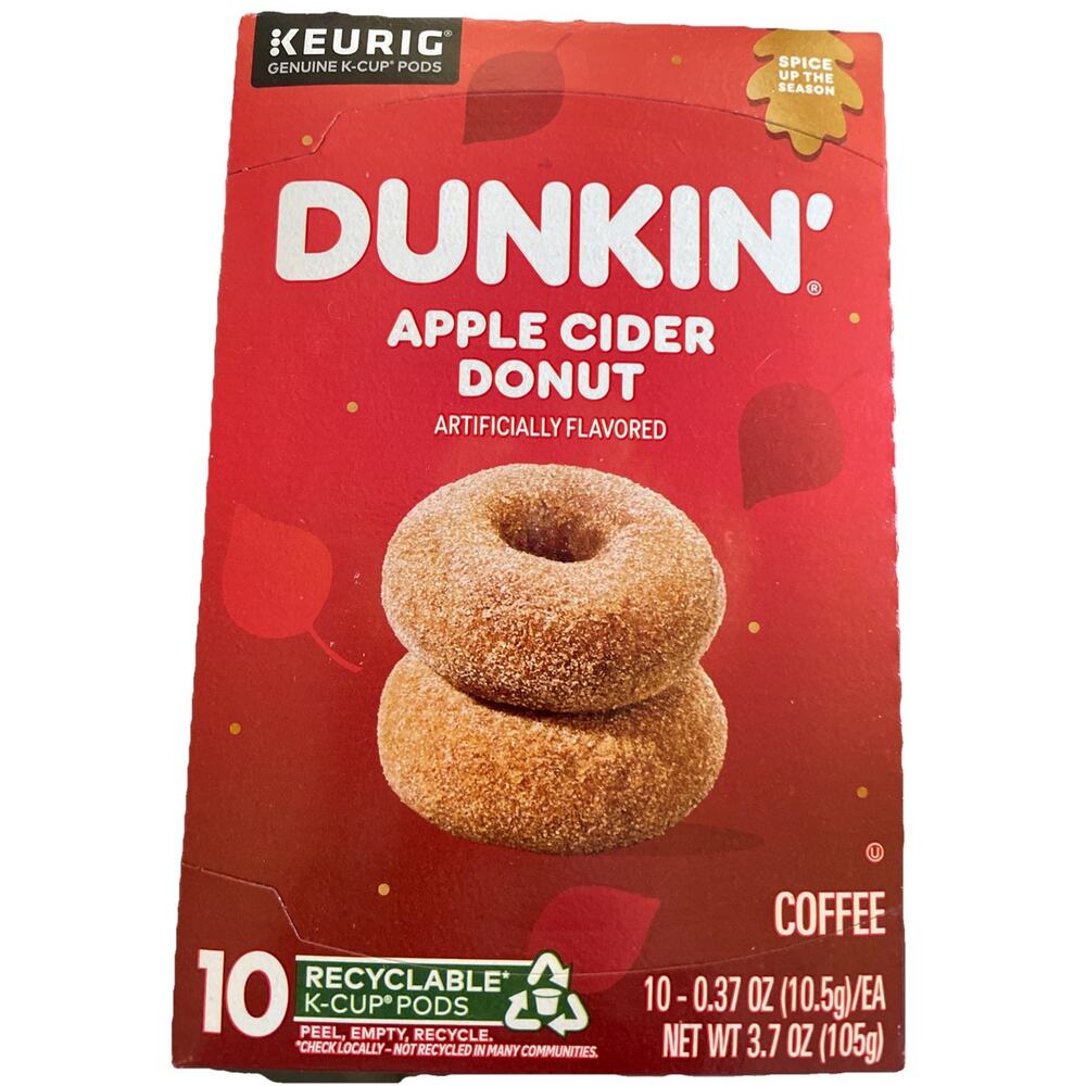 Dunkin’ Apple Cider Donut K-Cup Pods 10ct Flavored Coffee Box